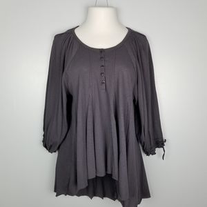 NWT Mustard Seed Charcoal Gray Tunic Top